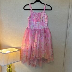 Zhenzi Pink Floral Kids Dress